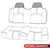 MODZ® FS1 TOP STITCH FRONT SEAT FOR CLUB CAR, EZGO, ICON/EV1 & YAMAHA - CUSTOM