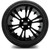 MODZ® 15" Vampire Glossy Black Wheels & Street Tires Combo