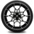 MODZ® 15" Chaos Machined Black Wheels & Street Tires Combo