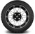 MODZ® 14" Galaxy Machined Black Wheels & Off-Road Tires Combo