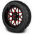 MODZ® 14" Formula Red and Black Wheels & Street Tires Combo