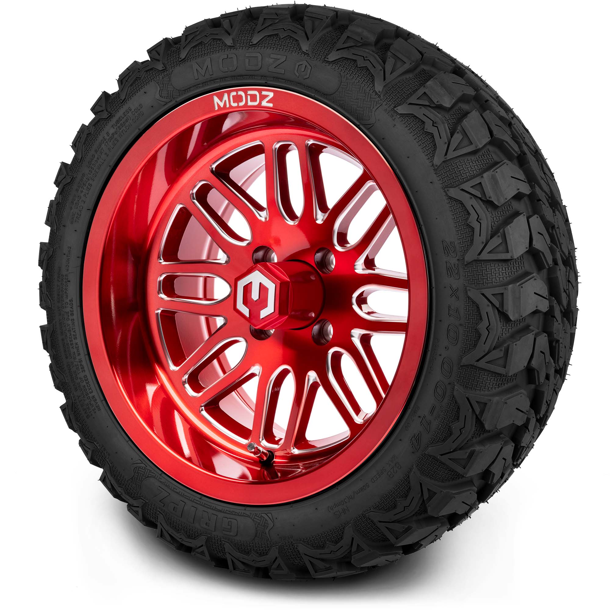 red chrome truck rims