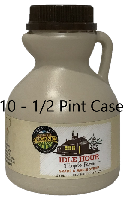 10 - Half Pint Case of 100% Pure Vermont Organic Maple Syrup