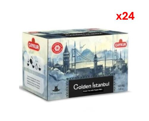 CAYKUR GOLDEN ISTANBUL BLACK TEABAG BERGAMOT 40GR *24