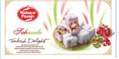 Malatya Pazari Turkish Delight Pomegranate Double Pistachios 300gr
