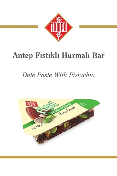 Tempo Pistachio and Date Triangle Bar 40g