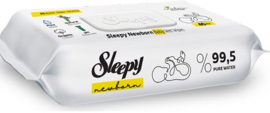 SLEEPY WET WIPES NATURAL BABY 90 pcs