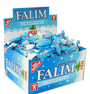 Falım Sakız 100'lü Paket Işıl Karbonatlı & Nane Aromalı 20*100*1,4GR