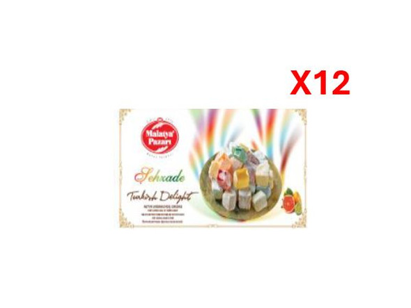 Malatya Pazari Turkish Delight Fruit Flavored Small Cut 300gr x 12pcs