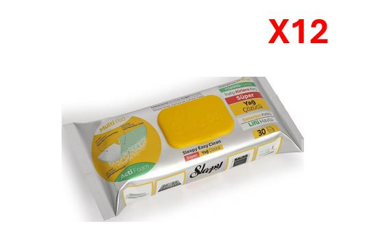 SLEEPY SURFACE WET WIPES OIL DISSOLVENT 12*30PCS