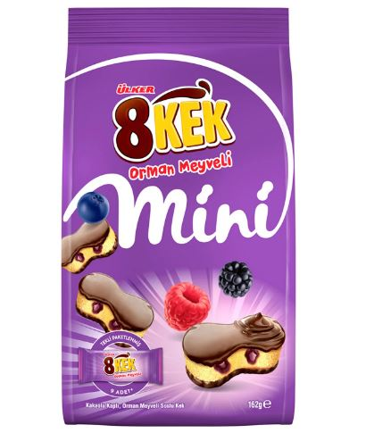 ULKER 8 CAKE MINI FOREST FRUIT 162G