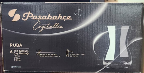 Pasabahce Crystallin Ruba Tea Glasses 6 pcs 150 cc