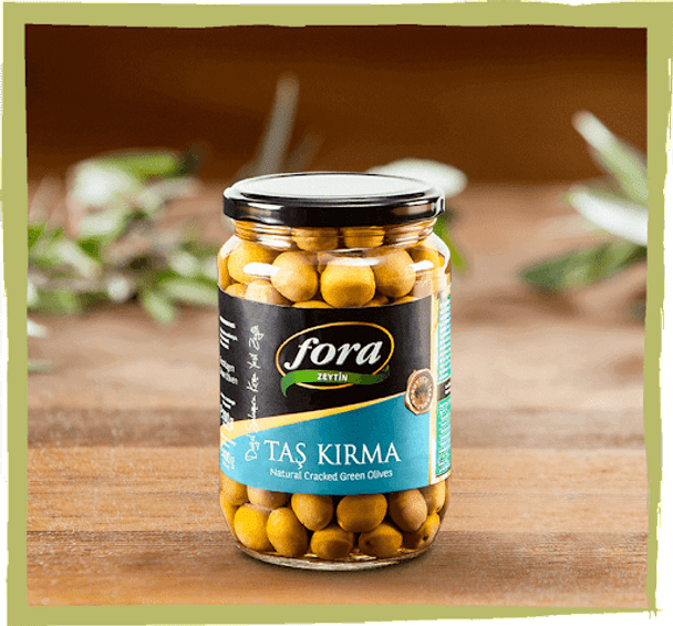 Fora Natural Stone Cracked Green Olives 700g