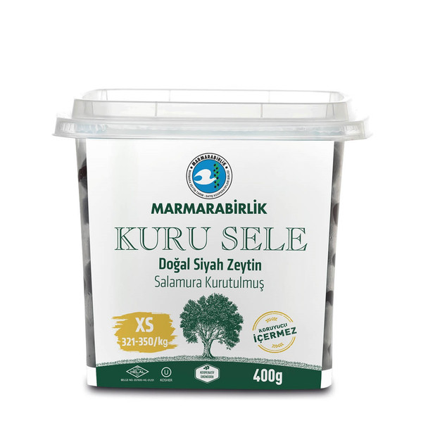 Marmarabirlik Dried Natural Black Olives Sele XS 400g