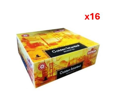 CAYKUR GOLDEN ISTANBUL BLACK TEA BAG 200GR*16