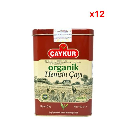 CAYKUR ORGANIC HEMSIN TEA CAN BOX 400GR*12