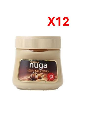 FISKOBIRLIK HAZELNUT NUGA CREMA WITH MILK 350GR*12
