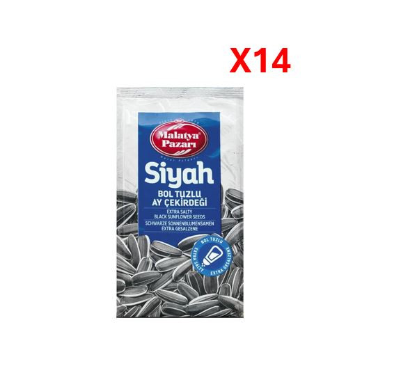 Malatya Pazari Sunflower Seeds Black Extra Salted 250gr x 14pcs
