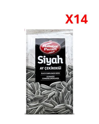 Malatya Pazari Sunflower Seeds Black Salted 250gr x 14pcs