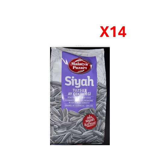 Malatya Pazari Sunflower Seeds Black Unsalted 250 gr*14