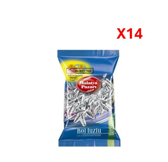 Malatya Pazari White Sunflower Seeds Extra Salted 250 gr x 14