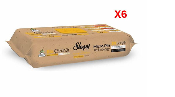 Sleepy Bio Çözünür Yüzey Temizlik Havlusu Karanfil&Tarçın 6*50PCS