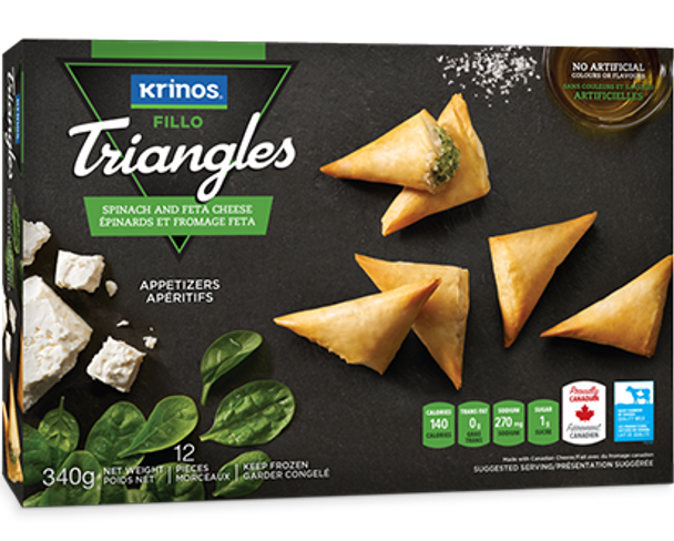 Fillo Triangles Spinach 340g