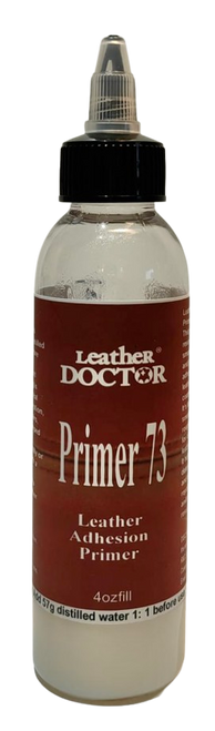 Primer 73 by Leather Doctor is a compact adhesion resin that ensures proper sealing and promotes adhesion to the leather crust before color coating. Before use, the concentrate must be mixed with distilled water at a ratio of 1:1.