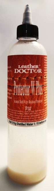 Leather Scent Protector W Plus by Leather Doctor®, a premium scented, waxy-feel, non-stick, and rub-resistant conditioner designed specifically for waxed leathers. 