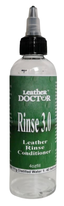 Leather Rinsing Conditioner 3.0 by Leather Doctor® is a pH 3.0 Leather-Safe™ Rinsing Conditioner for Removing Suspended Soil & Restoring Leather’s pH Balance.