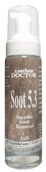 Leather Doctor® Suede Soot Remover 5.3 (Soot 5.3) is the ultimate professional solution for removing even the toughest soot residues. Specifically formulated for delicate suede surfaces, this high-precision treatment targets embedded contamination without altering the original texture of your Nubuck or Suede. 