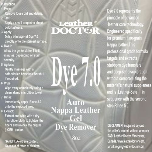 Nappa Leather Dye Remover 7.0 