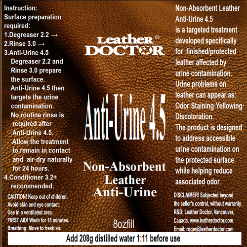 Non-Absorbent Protected Leather Anti-Urine 4.5 - 8oz Fill