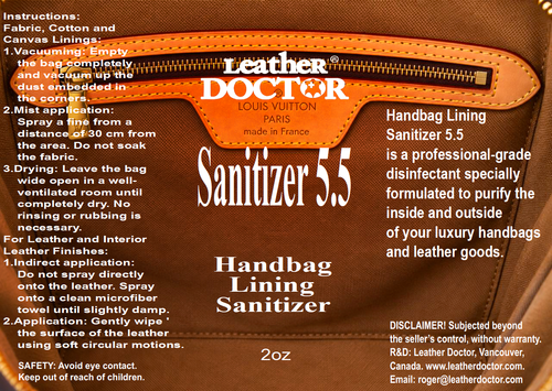 Handbag Lining Sanitizer 5.5