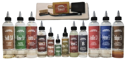 Vachetta Stains Remover Kit V6 by Leather Doctor is a problem-solving kit for suntanning, discoloration, darkening body oil, grease, sweat, ink, dye, and verdigris stains. Upgraded: April 16, 2025.