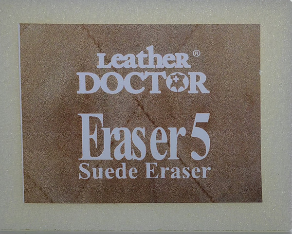 Eraser 5 a Suede Eraser by Leather Doctor is a fine pumice block with a corrugated side for effective nap exfoliation, especially for all suede types including the reverse hair-on-hide.