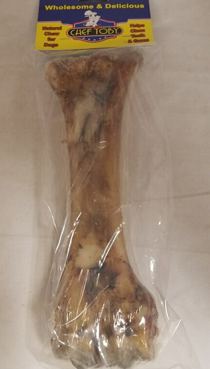 Roasted Natural Shin Bones 3 Pack 7 Inch In A Printed Zip Lock