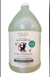 Carlies Ultra Premium Flea & Tick Scrub, Lemongrass Scent For Dogs Gallon Groomer Bottle