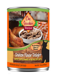 Chef Scoochies Chicken Chunky Cat Food  14 Ounce Pop Top Can