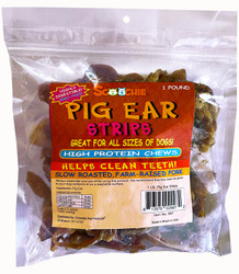 Pig Ear Strips 1 Pound Zip Lock Bag