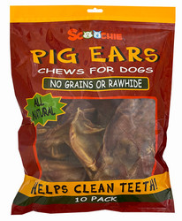 10 Pack Pig Ear in Printed Zip Lock Bag