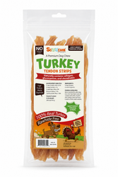 4 Ounce Turkey Tendon Strips in Bag with Sticker