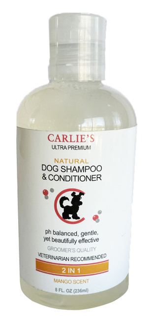 8 Ounce Promo Bottle Carlies Ultra Premium Dog Shampoo & Conditioner