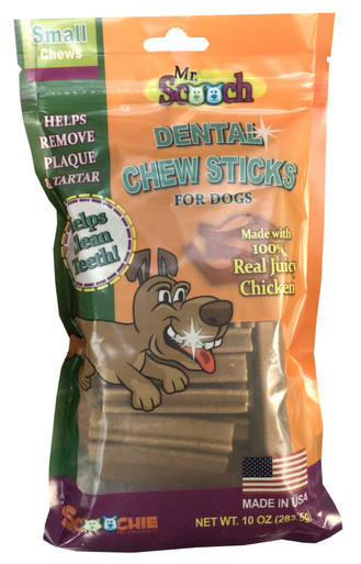 10 Ounce Mr. Scooch USA Juicy Chicken Dental Chews Small Retail