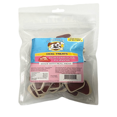Chewka Dog Treats - Porterhouse Flavor 13.5 oz