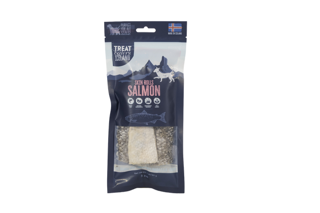 Dried Salmon Skin - 5-6 Inches 3 Piece Bag