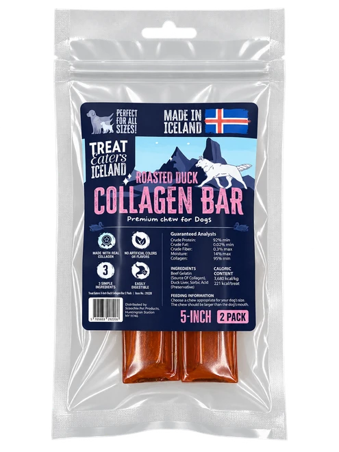 Treateaters 5 Inch Duck Collagen Bar 2 Pack