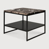 Ethnicraft Stone Side Table - Dark Emperador Marble