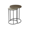 Knightsbridge Round Nesting Side Tables - Antique Brass