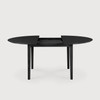 Ethnicraft Bok Round Extending Oak Dining Table - Black